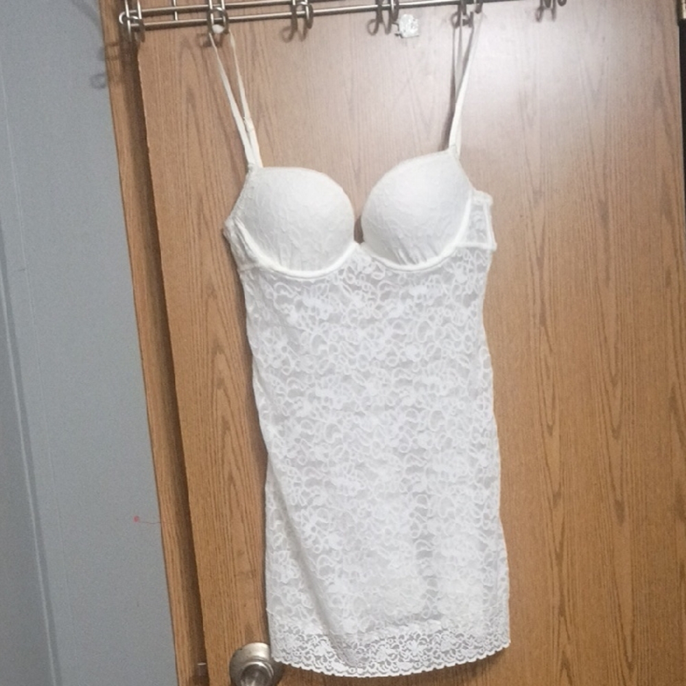 Victoria's Secret White Lace Chemise